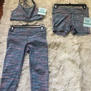 Athleta girls workout outfit, size 12